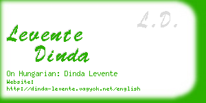 levente dinda business card